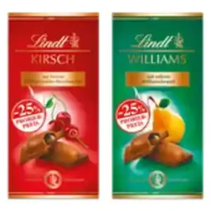 Lindt Tafel mit Alkohol gefüllt