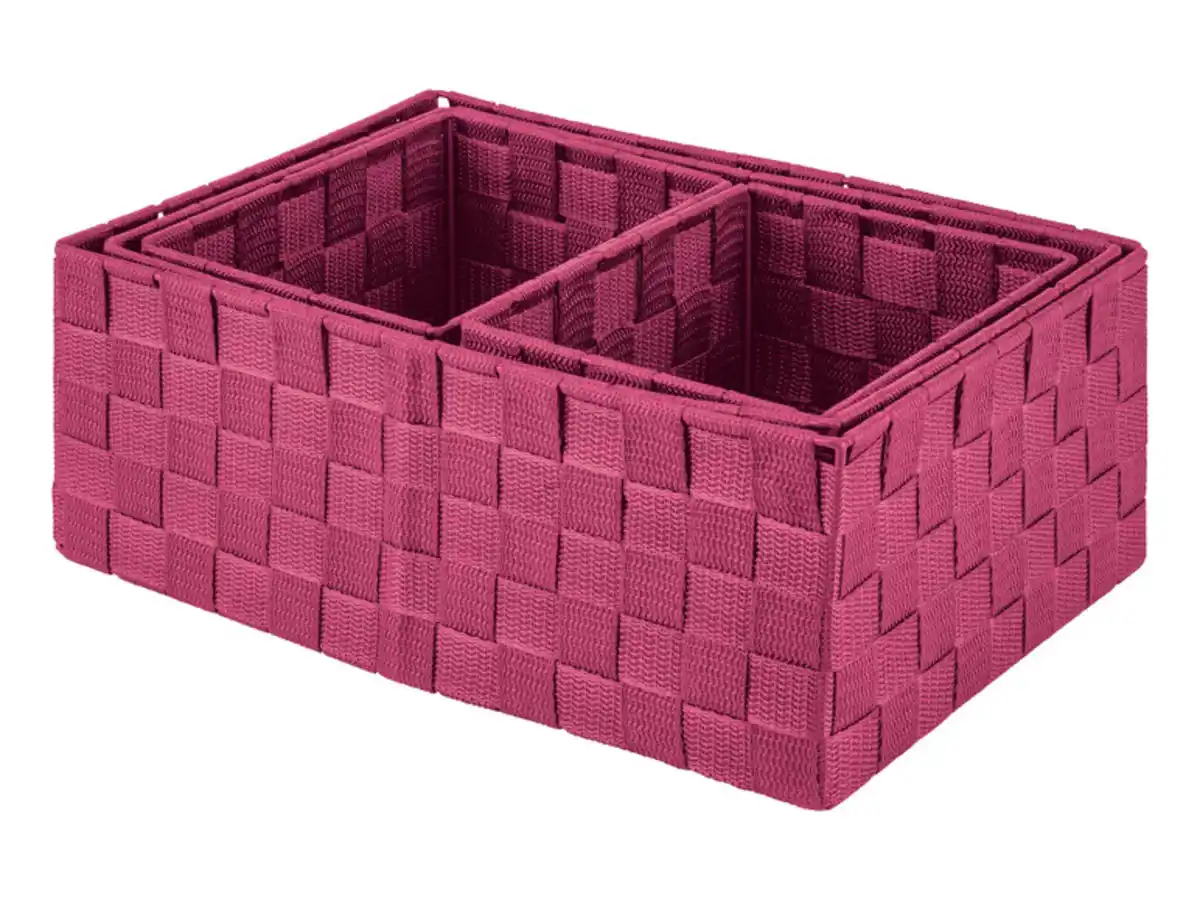 Bild 2 von LIVARNO home Hängeregal / Aufbewahrungskörbe (Aufbewahrungskörbe 4er Set, Pink)""