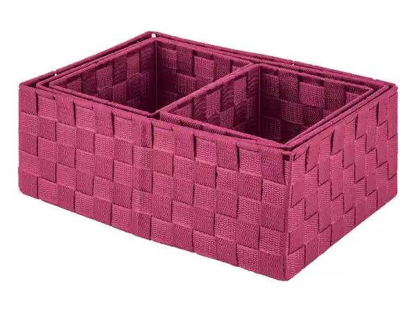 Bild 2 von LIVARNO home Hängeregal / Aufbewahrungskörbe (Aufbewahrungskörbe 4er Set, Pink)""