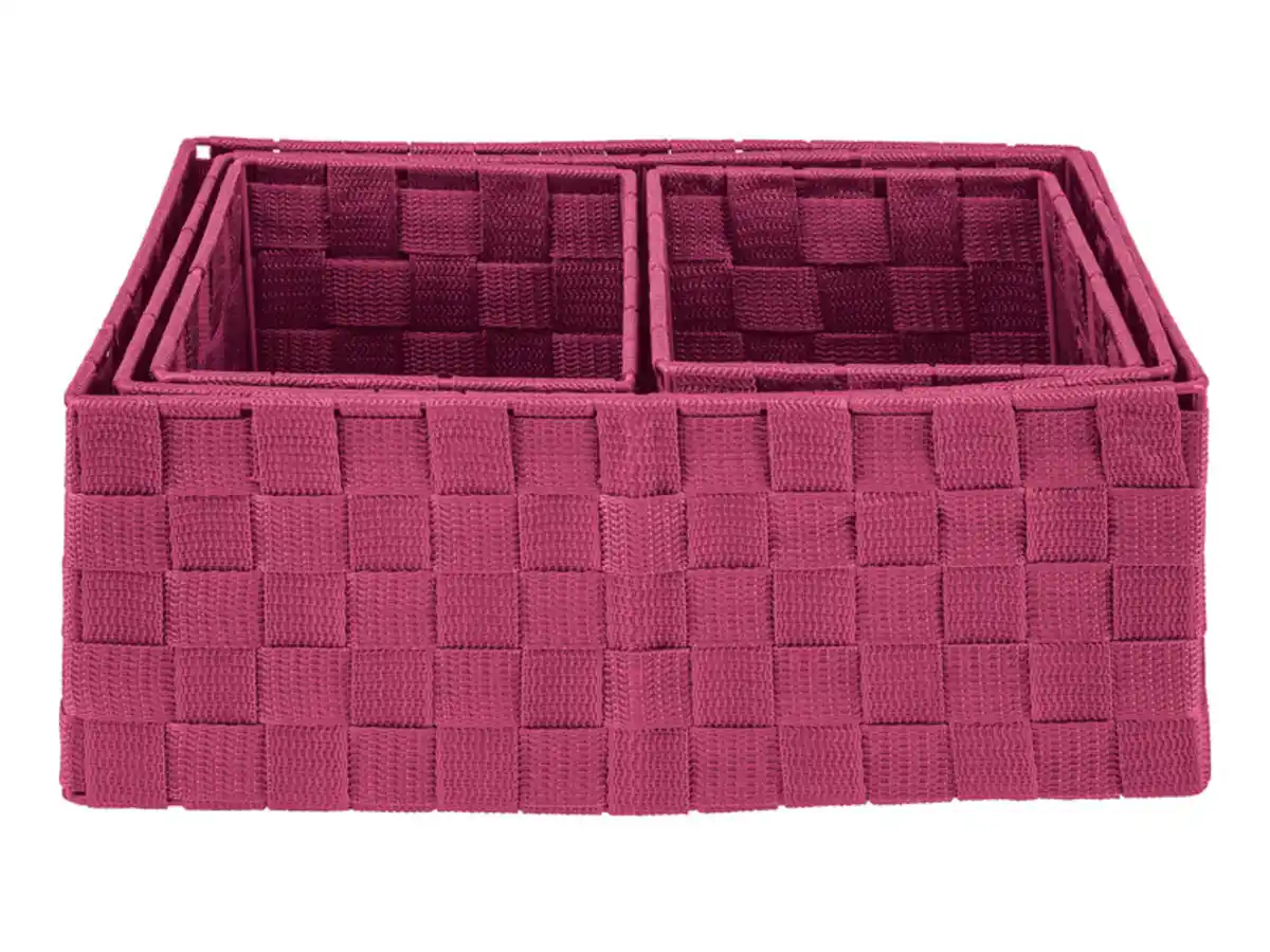 Bild 1 von LIVARNO home Hängeregal / Aufbewahrungskörbe (Aufbewahrungskörbe 4er Set, Pink)""