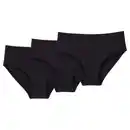 Bild 1 von UP2FASHION BASICS Damen Unterhose 3er-Pack, Hipster, Schwarz, S 36/38