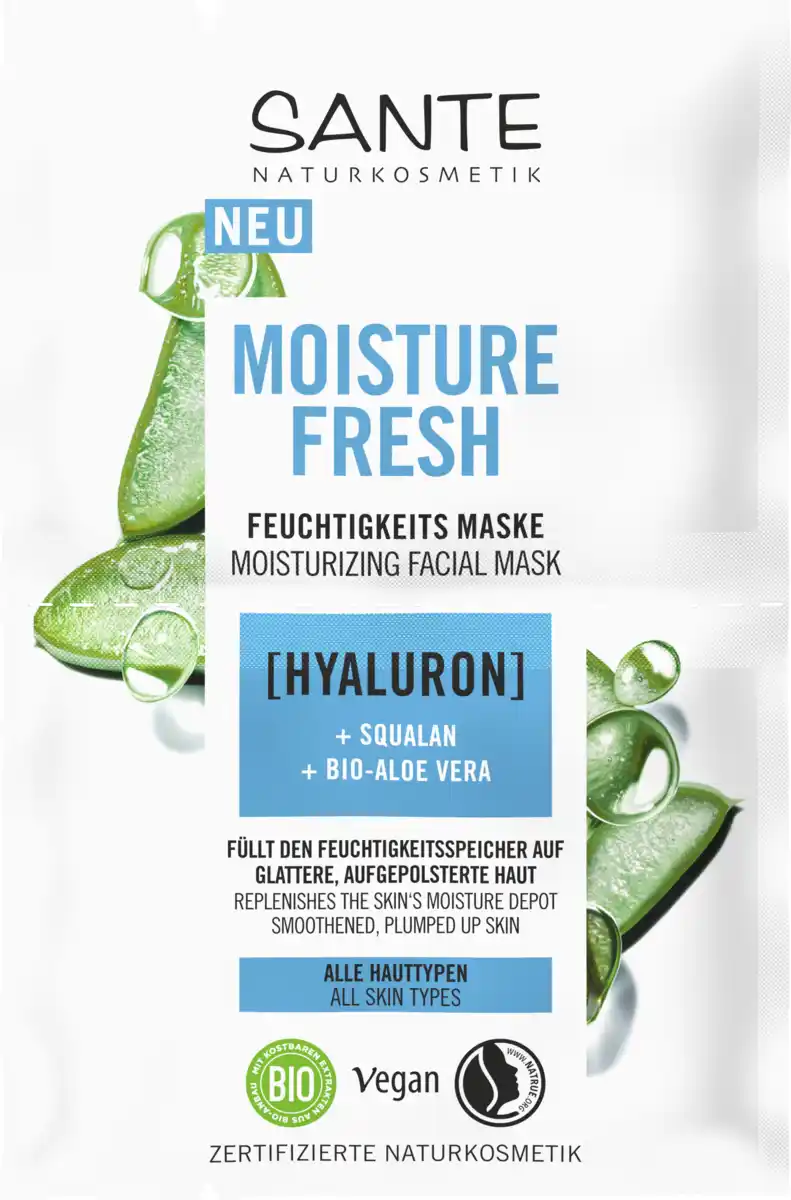 Bild 1 von SANTE NATURKOSMETIK Gesichtsmaske Moisture Fresh Hyaluron (2x4ml), 8 ml