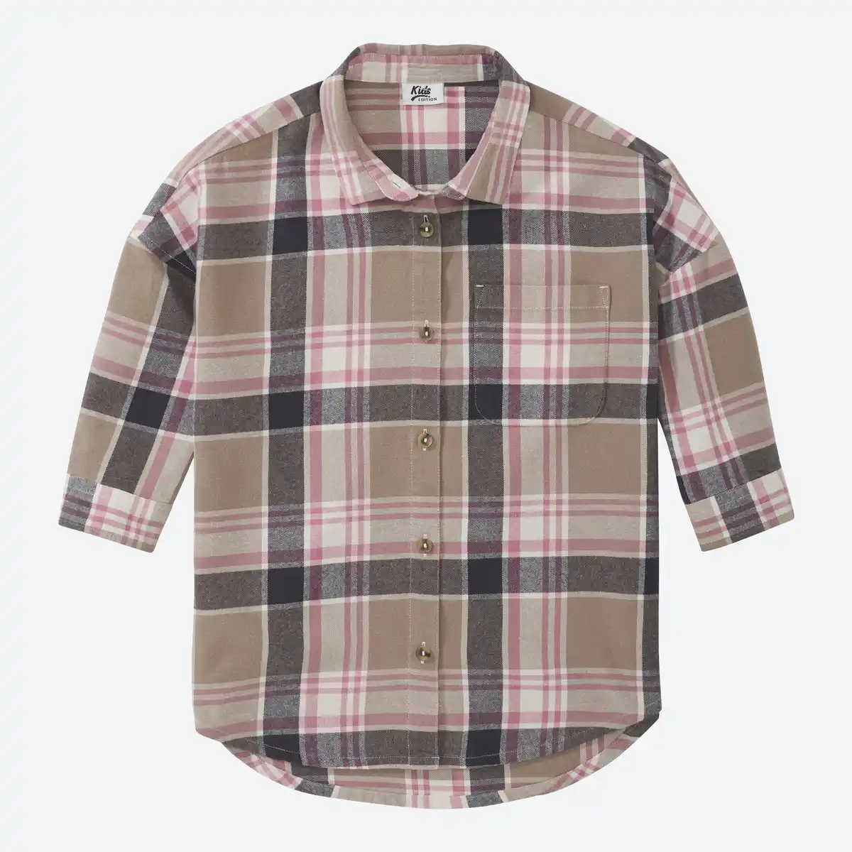 Bild 3 von Kinder-Mädchen-Oversized-Bluse im Karo-Design