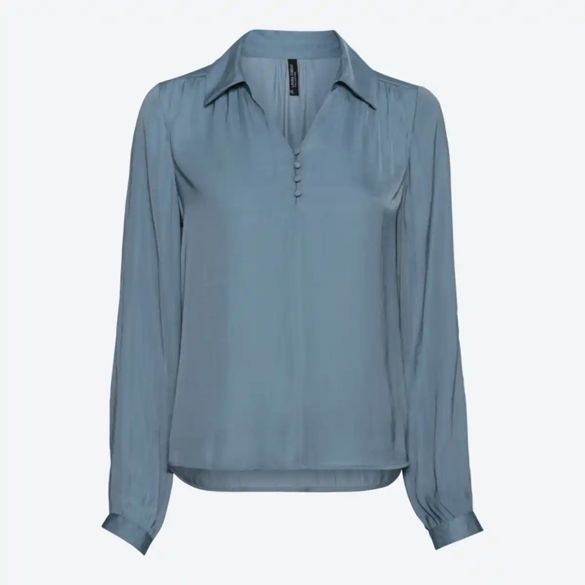 Bild 2 von Damen-Satinbluse mit Knopfleiste