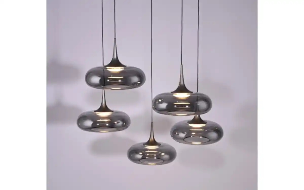 Bild 4 von LED-Pendelleuchte Posh, grau, 5-flammig