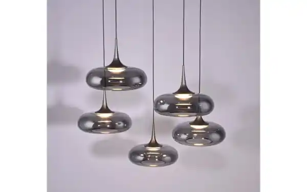 Bild 4 von LED-Pendelleuchte Posh, grau, 5-flammig