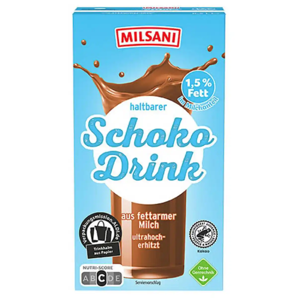 Bild 1 von MILSANI Haltbarer Schoko-Drink/Kakao fettarm 1,5 % Fett 0,5 l