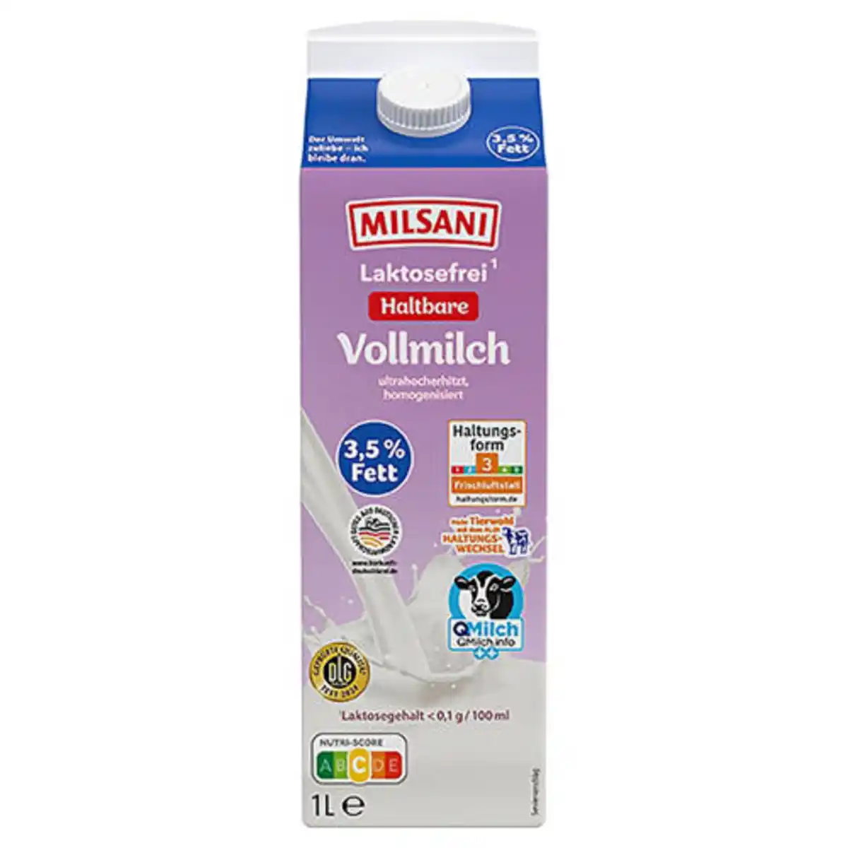 Bild 1 von MILSANI Laktosefreie H-Milch 3,5% 1 l