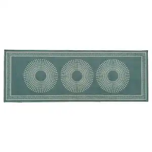 HOME CREATION Küchenläufer 65 x 180 cm, blaue, Kreise