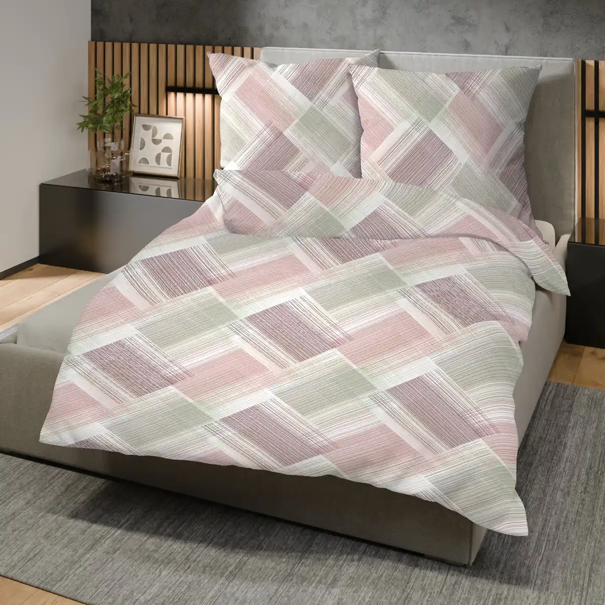 Bild 1 von Mikrofaser-Seersucker-Bettwäsche-Garnitur in schnelltrocknender Qualität