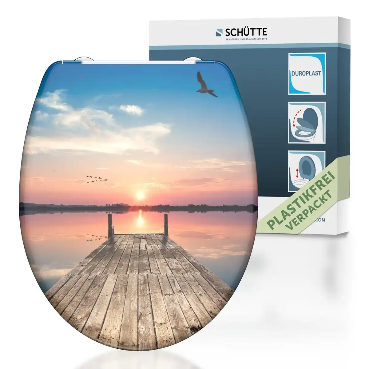 Bild 1 von Duroplast WC-Sitz SUNSET SKY, mit Absenkautomatik und Schnellverschluss