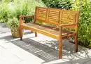 Bild 3 von 3-Sitzer Gartenbank aus Akazienholz, ca. 153 x 89 x 58 cm - Braun