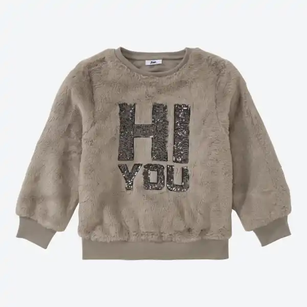 Bild 2 von Mädchen-Fleeceshirt mit Pailletten Applikation