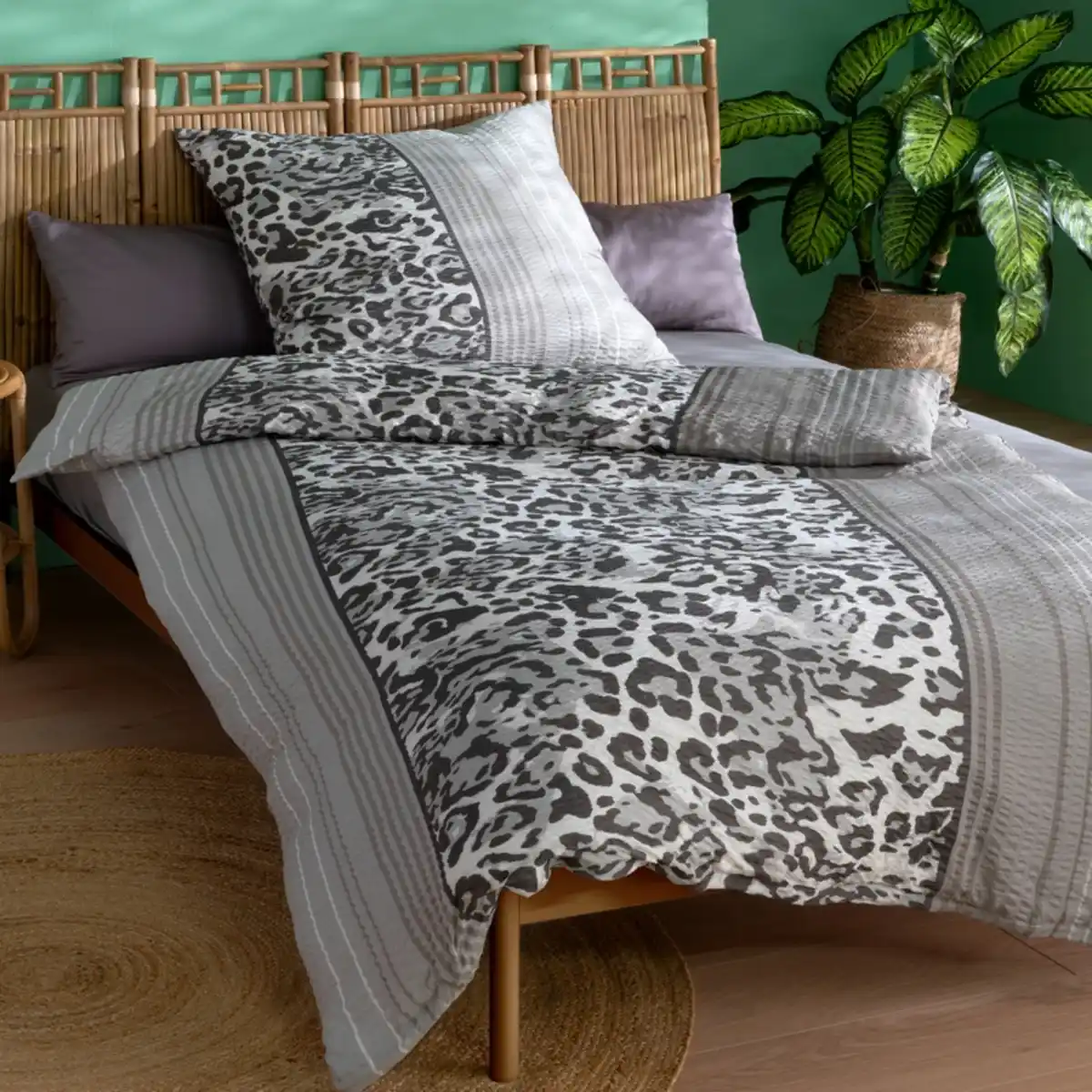 Bild 4 von Mikrofaser-Seersucker-Bettwäsche-Garnitur in bügelfreier Qualität