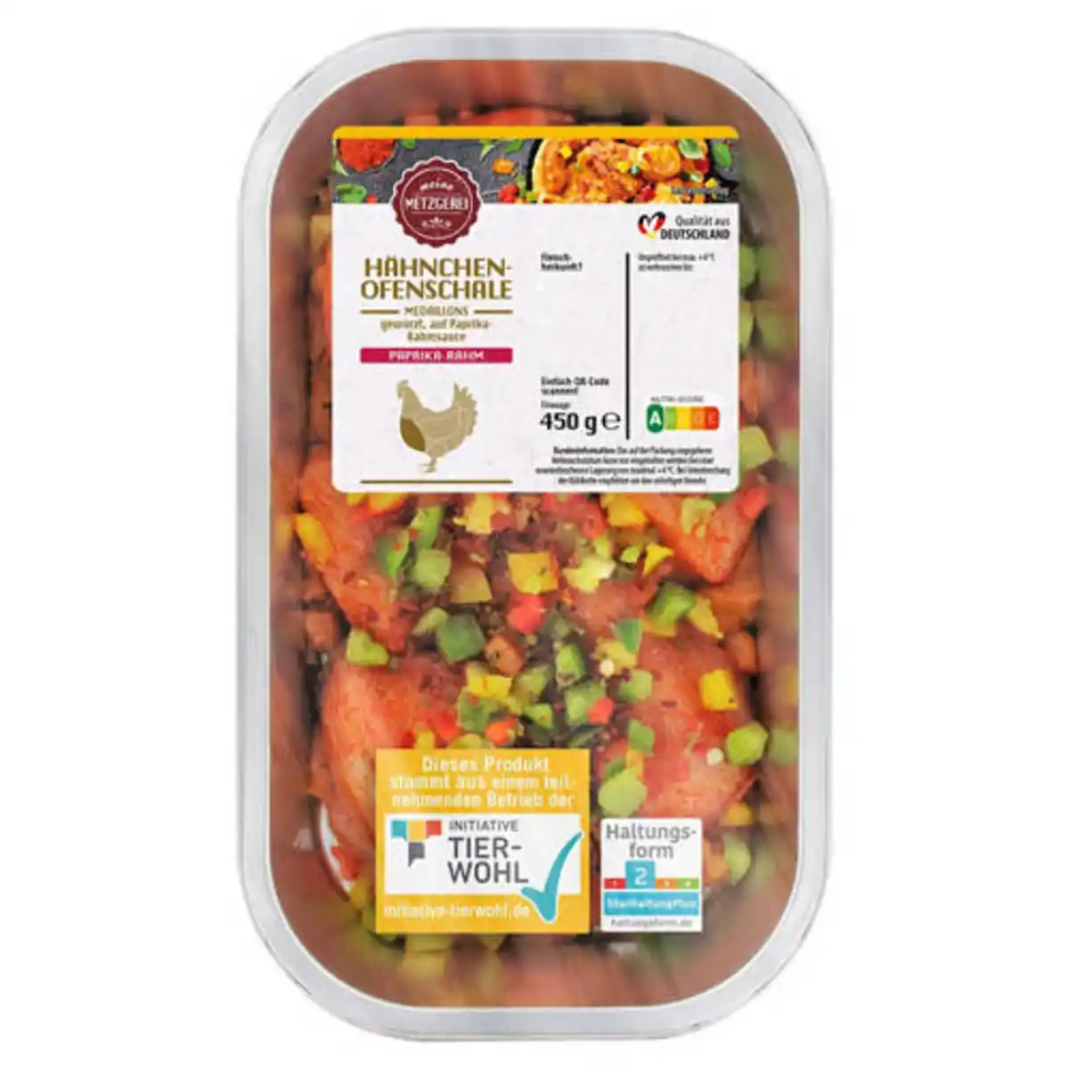 Bild 1 von MEINE METZGEREI Hähnchen Ofenschale 450 g, Paprika-Rahm