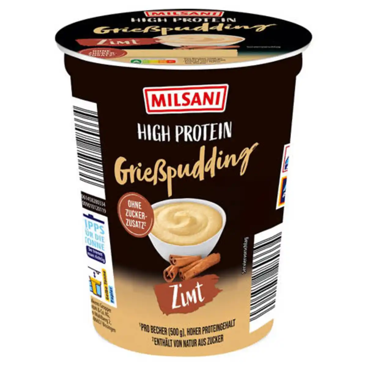 Bild 1 von MILSANI High Protein Grießpudding 500 g, Zimt