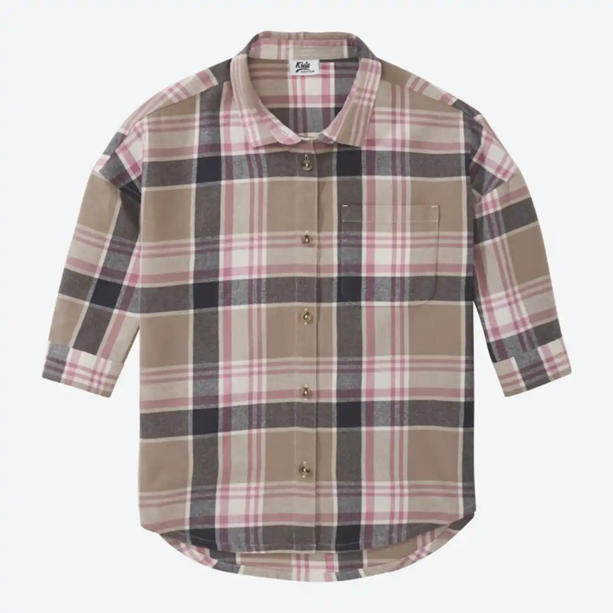 Bild 2 von Kinder-Mädchen-Oversized-Bluse im Karo-Design