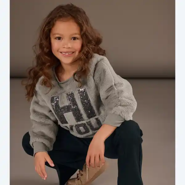 Bild 4 von Mädchen-Fleeceshirt mit Pailletten Applikation