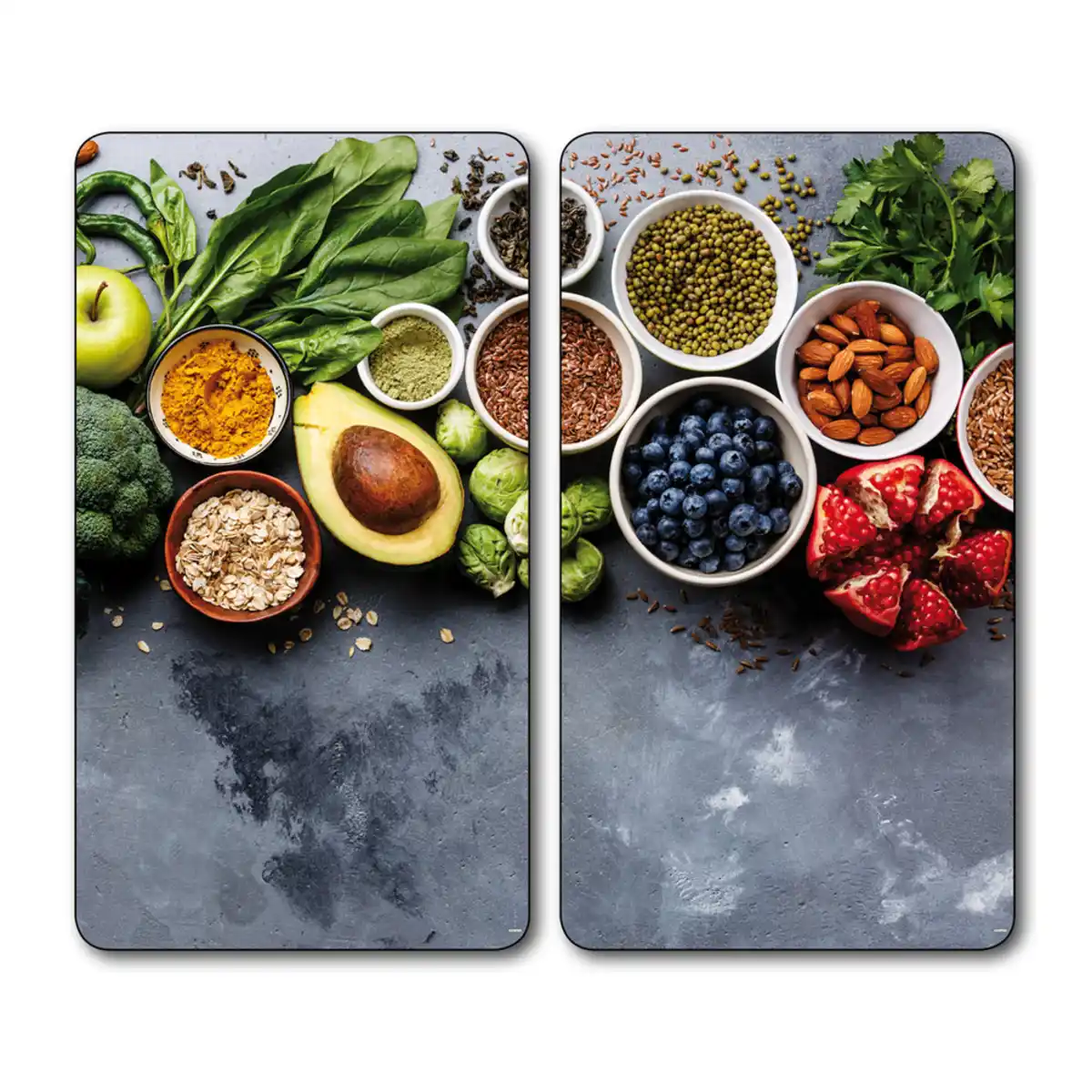 Bild 1 von Multi-Glasschneideplatte, 2er Pack, Motiv: Healthy Kitchen