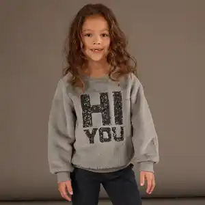 Mädchen-Fleeceshirt mit Pailletten Applikation