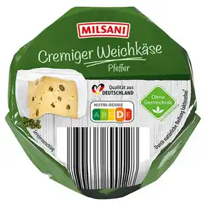 MILSANI Weichkäse Minitorte 50 % Fett 150 g, Pfeffer
