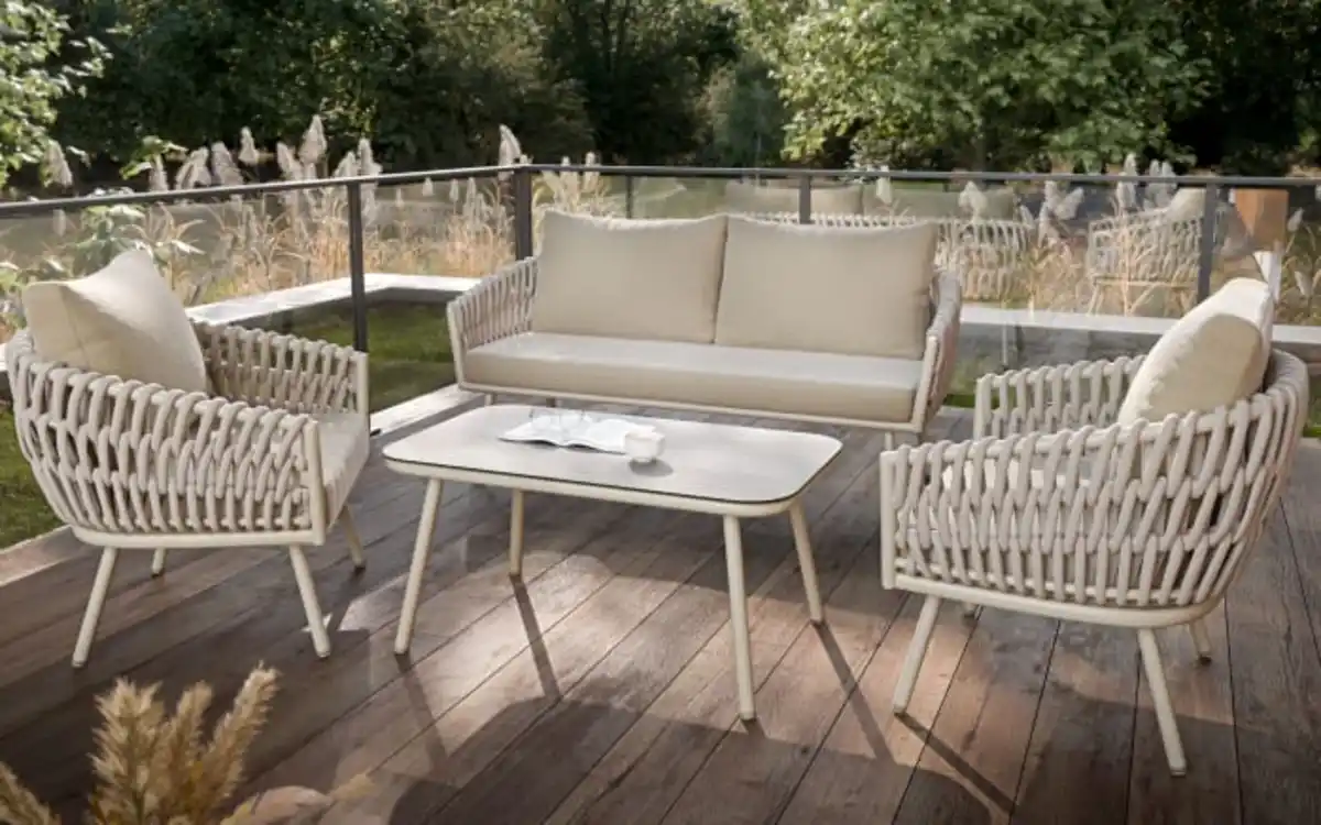 Bild 1 von Gartenset Acerra, taupe/grau, 4-teilig
