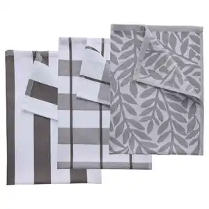 CROFTON Geschirrtuch, 3er-Pack, Grau