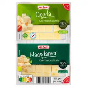 MILSANI Käsewürfel 220 g, Gouda & Maasdamer