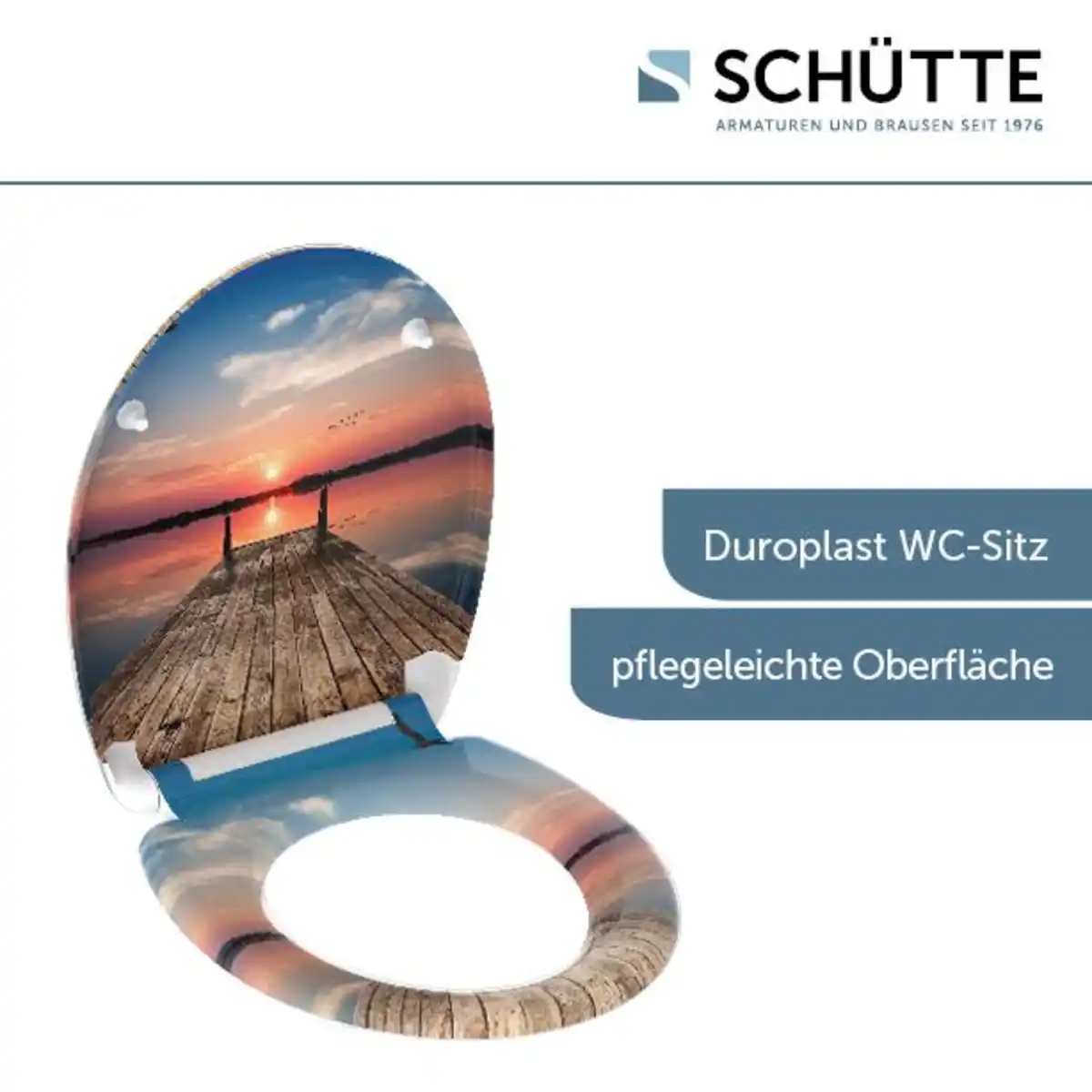 Bild 2 von Duroplast WC-Sitz SUNSET SKY, mit Absenkautomatik und Schnellverschluss