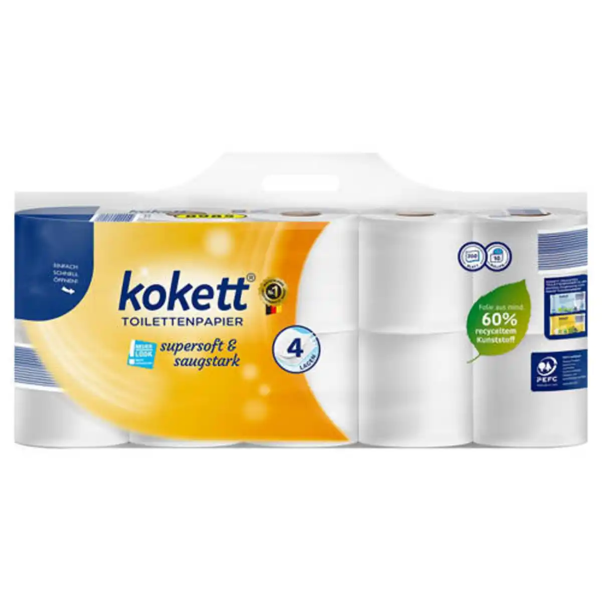 Bild 1 von KOKETT Toilettenpapier 4-lagig, 10 x 200 Blatt