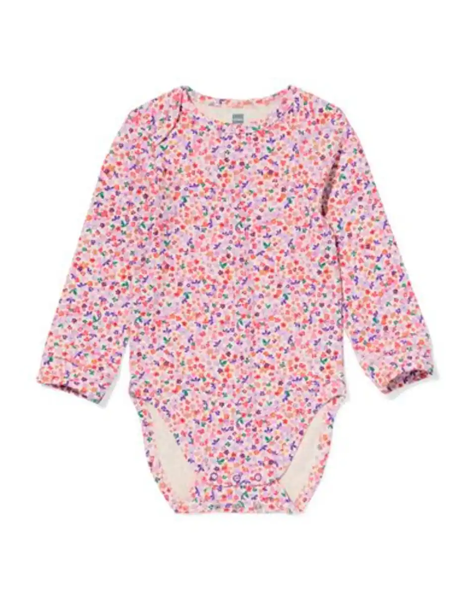 Bild 1 von Mitwachsender Strampler, LENZING™ ECOVERO™, gerippt, Blumen bunt