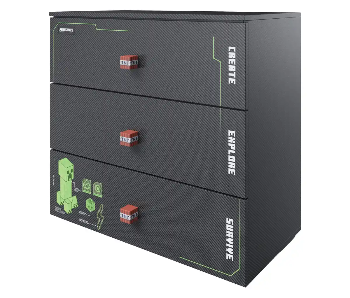 Bild 1 von Roba Kommode »Minecraft« mit 3 Schubladen und LED-Beleuchtung