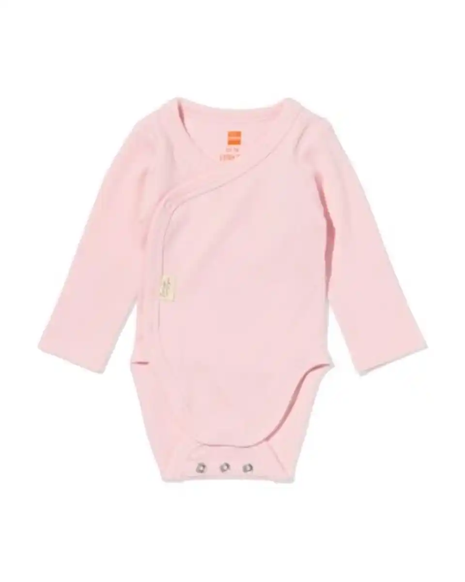 Bild 1 von Newborn Mitwachsender Wickelstrampler, gerippt hellrosa