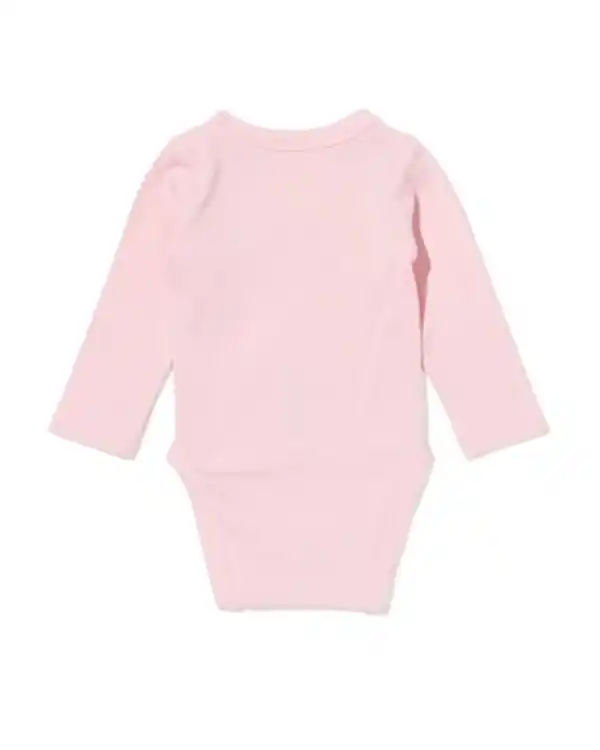 Bild 2 von Newborn Mitwachsender Wickelstrampler, gerippt hellrosa