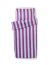 Bild 1 von Bettbezug 140 × 200/220 cm, weiche Baumwolle, gestreift, blau-violett