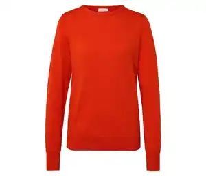 Merino-Feinstrickpullover, orange