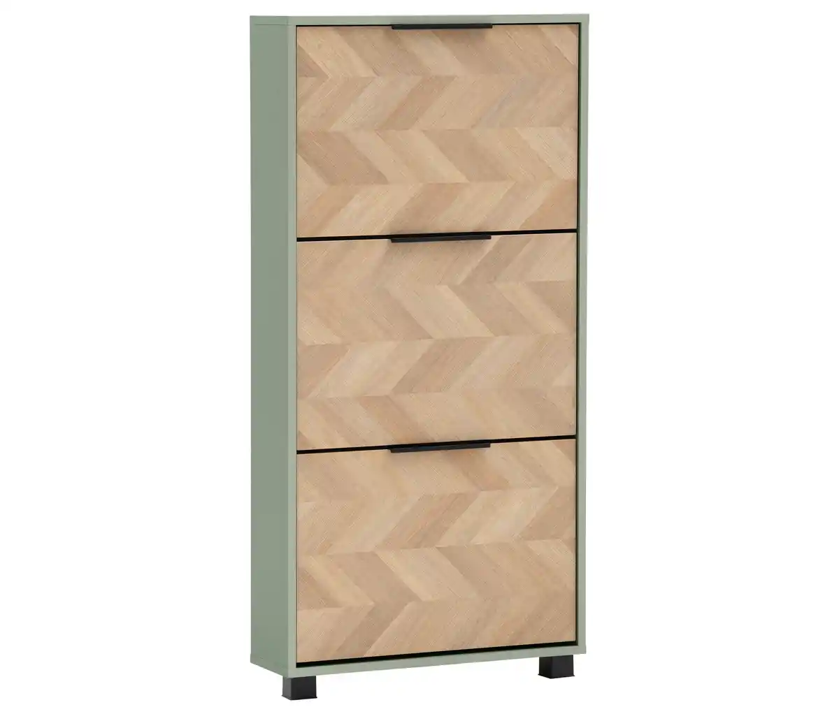 Bild 1 von Schuhkipper »Piazza«, 3 Klappen, pistazie und Fischgräten-Dekor