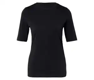 Basic Halbarmshirt, schwarz