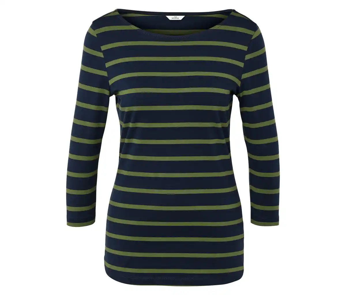 Bild 1 von Gestreiftes Shirt mit 3/4-Arm, navy-grün