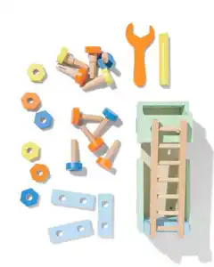 Holzbauwagen 22-teilig