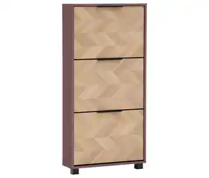 Schuhkipper »Piazza«, 3 Klappen, mauve und Fischgräten-Dekor