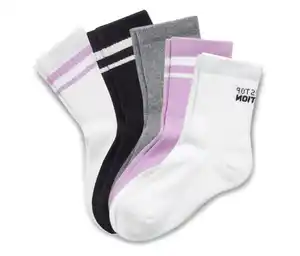 5 Paar Kinder-Tennissocken, lila