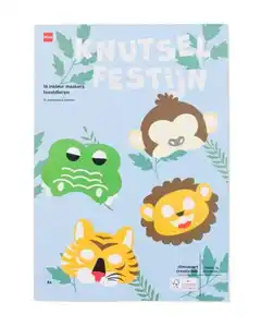 Masken zum Ausmalen Partytiere – 16 Stück