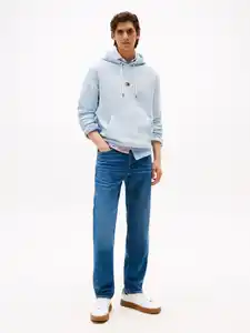 Tommy Hilfiger Kapuzensweatshirt TOMMY LOGO unifarben, casual, regular fit, Baumwollmix, Kapuze