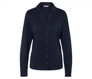 Blusenshirt mit Knopfleiste, dunkelblau