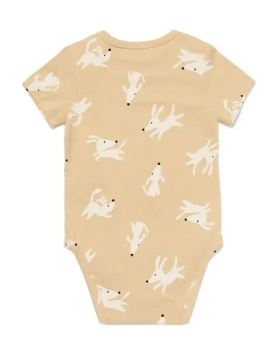 Bild 2 von Mitwachsender Baby-Strampler mit Hunden naturfarben