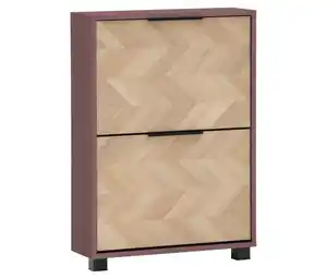 Schuhkipper »Piazza«, 2 Klappen, mauve und Fischgräten-Dekor