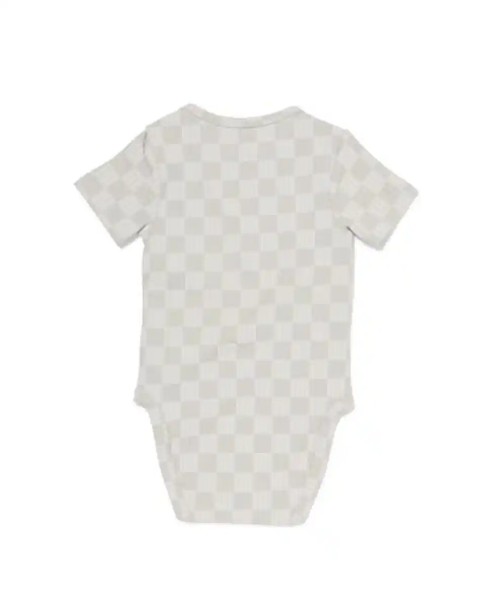 Bild 2 von Mitwachsender Baby-Strampler LENZING™ ECOVERO™, gerippt, Blockmuster blau