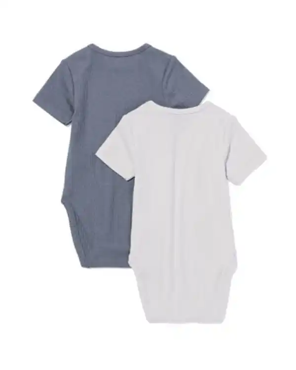 Bild 2 von Mitwachsender Baby-Strampler LENZING™ ECOVERO™, gerippt – 2 Stück hellgrau