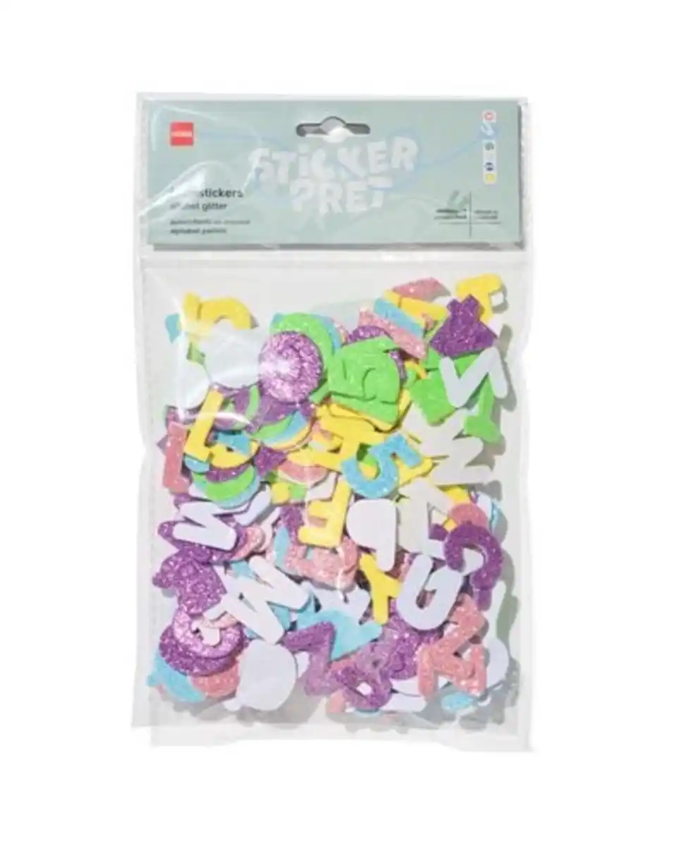 Bild 3 von Moosgummi-Sticker, Alphabet, Glitzer
